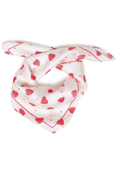 Hovedbilde Silkeskjerf hjerte rød