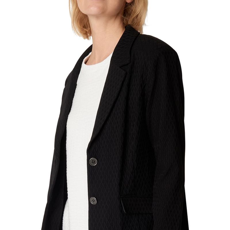 Amanda svart blazer ton-i-ton ruter
