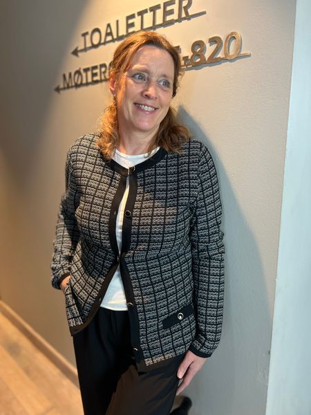 Hovedbilde Kristin cardigan svart jacquard