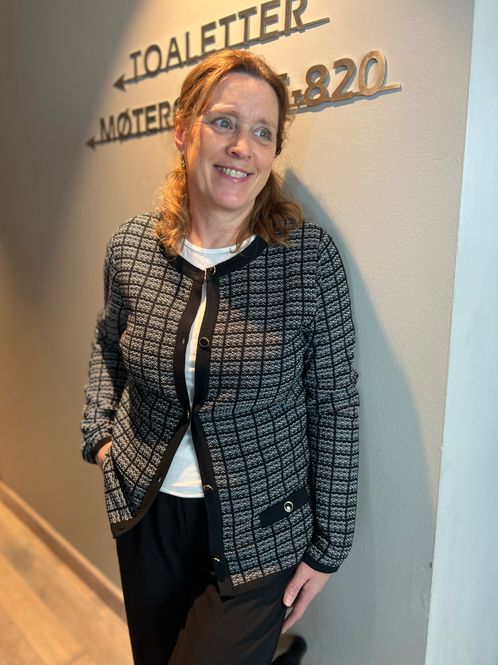 Hovedbilde Kristin cardigan svart jacquard