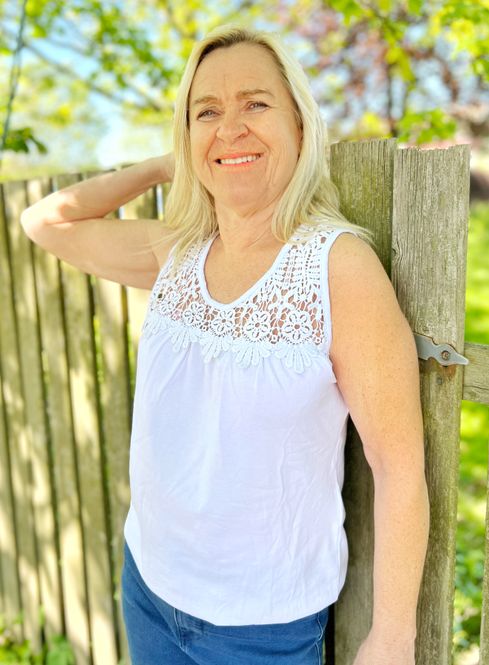 Hovedbilde Sølvi blonde-singlet hvit
