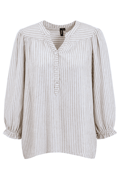 Hovedbilde Carina blusetopp stripet beige