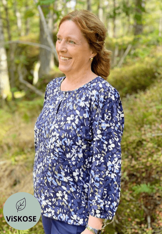 Gry topp florlett blå