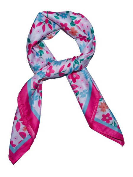 Hovedbilde  Skjerf blomstereng rosa