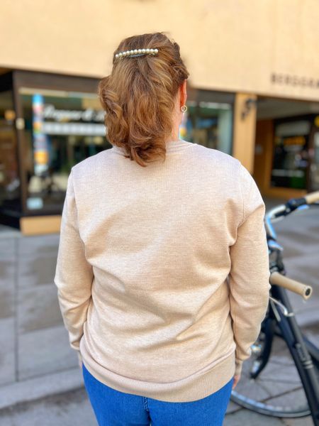 Hovedbilde Amalie klassisk cardigan beige melert