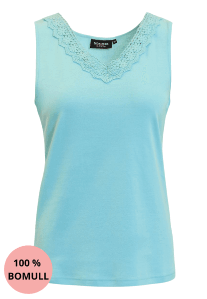 Hovedbilde Sølvi singlet turkis blonde