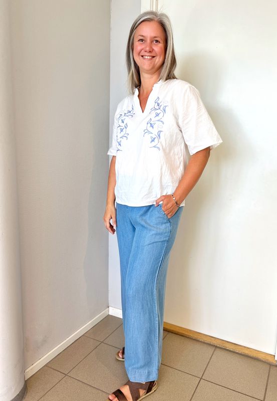 Evelyn culotte lys denim
