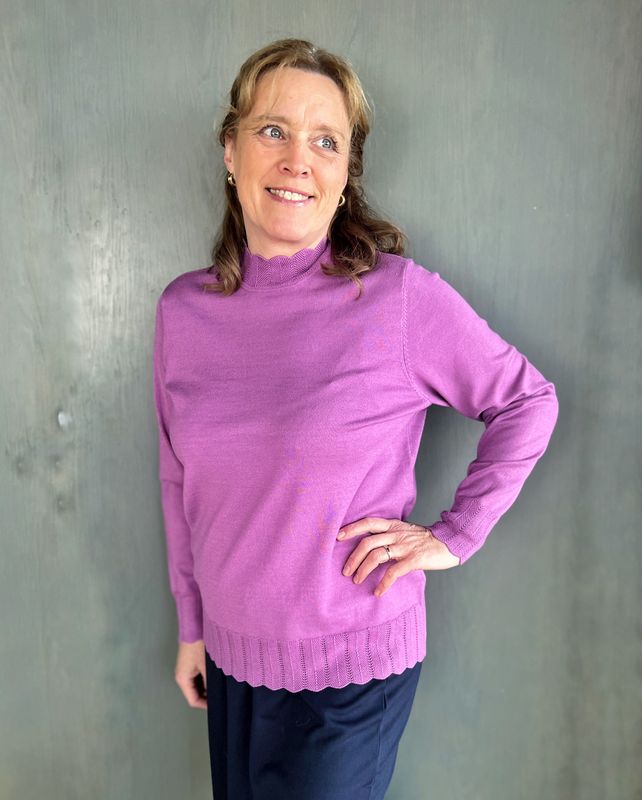 Jorunn bluse-genser orkide