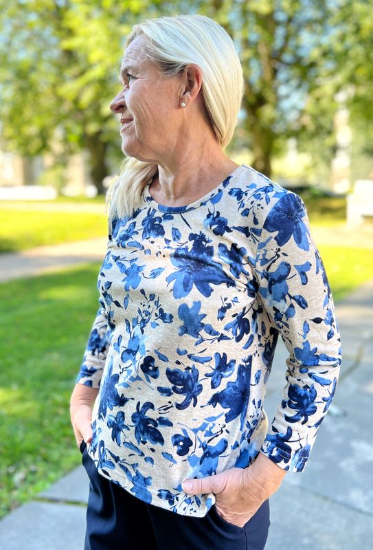 Sissel tynn fleece blå clematis