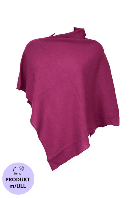 Hovedbilde Poncho med ull fuksia