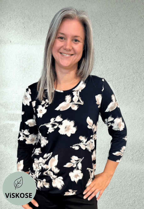 Hovedbilde Susanne topp black flower