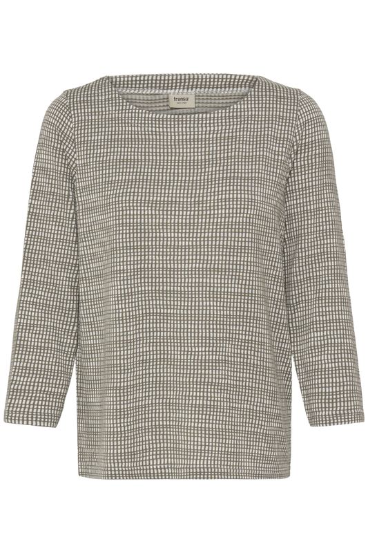 Irene topp olive grid