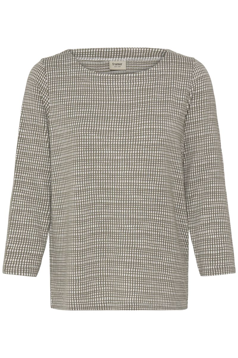 Irene topp olive grid