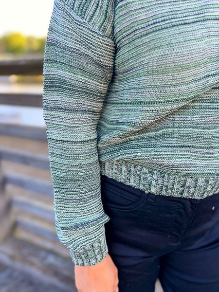 Hovedbilde Kristin strikkegenser agavegrønn