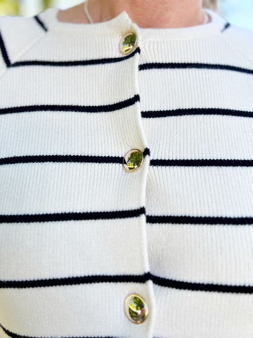 Hovedbilde Marion cardigan kremhvit stripe