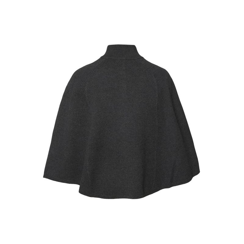 Synne poncho gråmelert