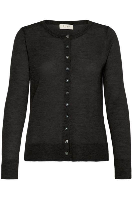 Anette ull cardigan svart
