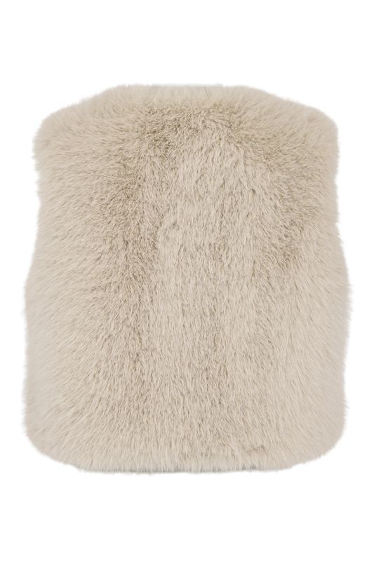 Hege fuske pels vest champagne