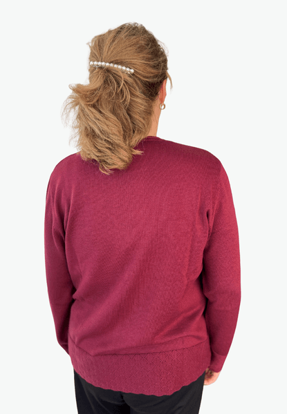 Hovedbilde Sissel genser mørk rubin