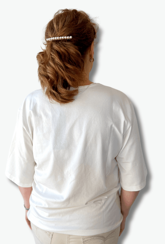 Eli t-shirt kremhvit