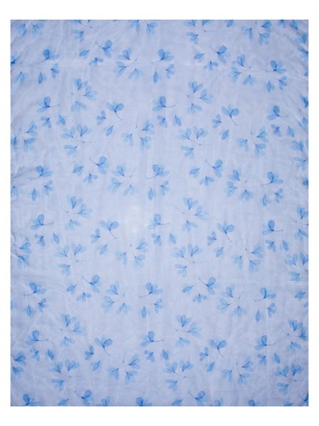 Hovedbilde Skjerf m/blader lys blå