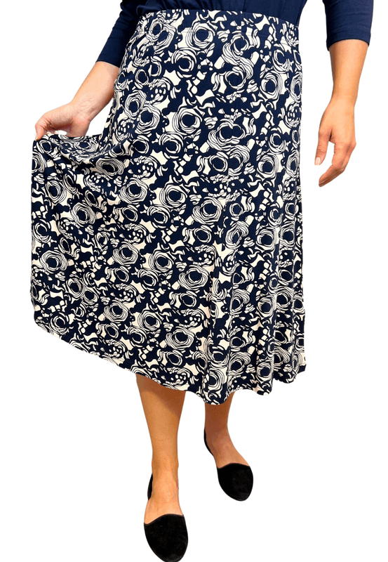 Susanne skjørt blå blomst