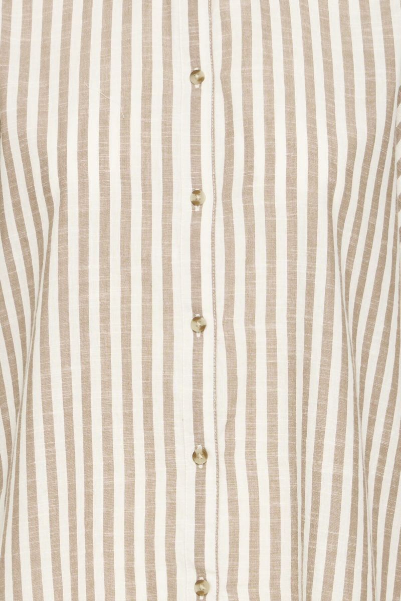 Irene bomullsskjorte beige stripet