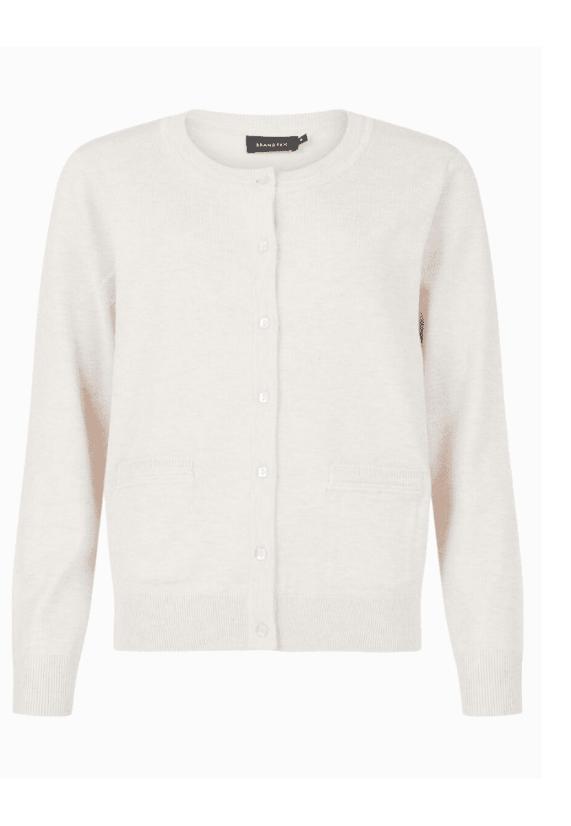 Amalie klassisk cardigan kremhvit