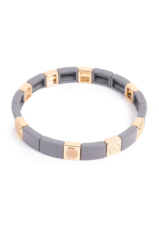 Emaljert armbånd gråblå