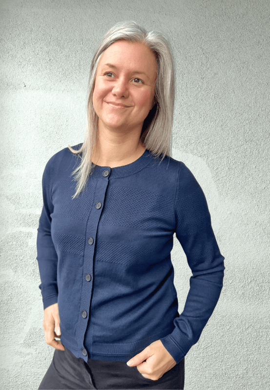 Stine cardigan marineblå