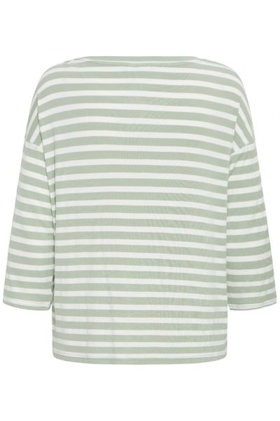 Hovedbilde Irene stripet  genser støvgrønn