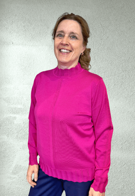Hovedbilde Kjersti blusegenser fuksia