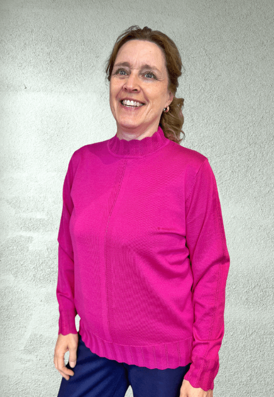 Kjersti blusegenser fuksia