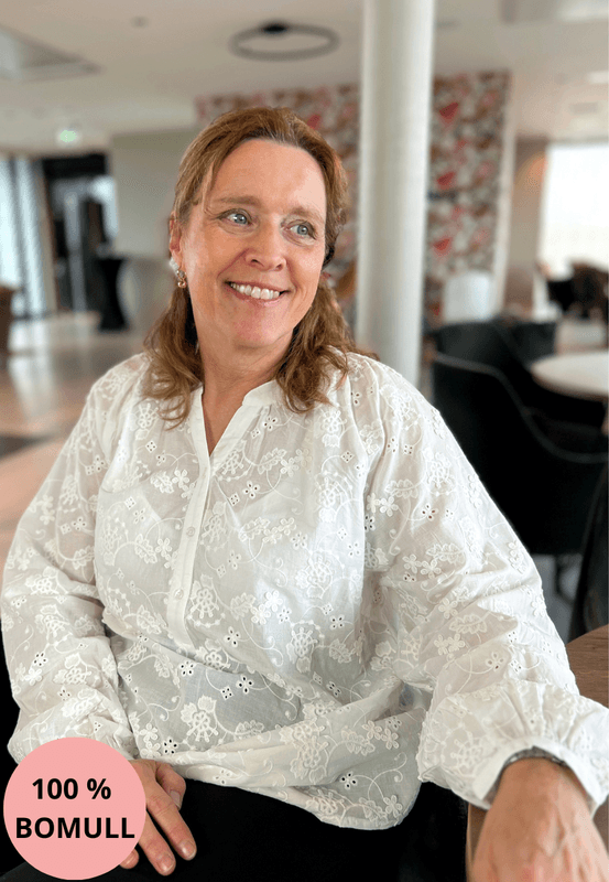 Gry bomull-bluse engelsk blonde