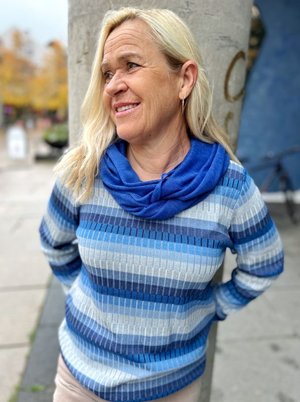 Kjersti genser multicolor blå