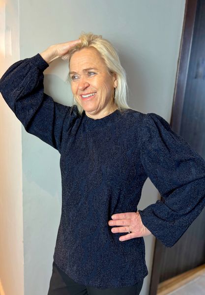 Hovedbilde Line glittertopp mørk blå