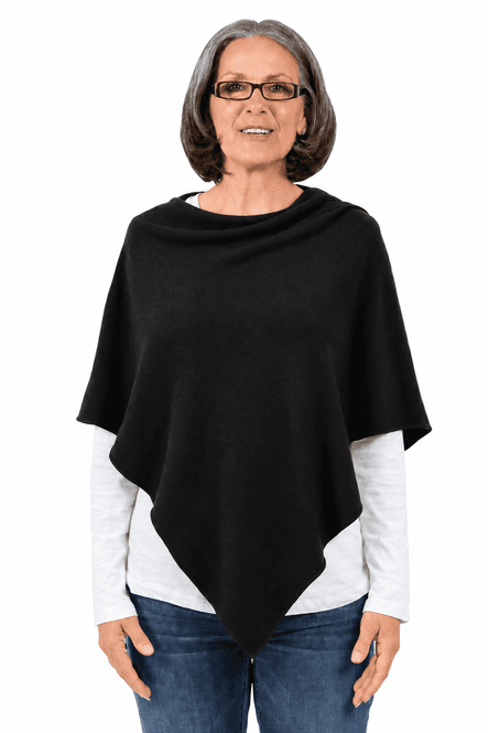 Hovedbilde Poncho med ull svart