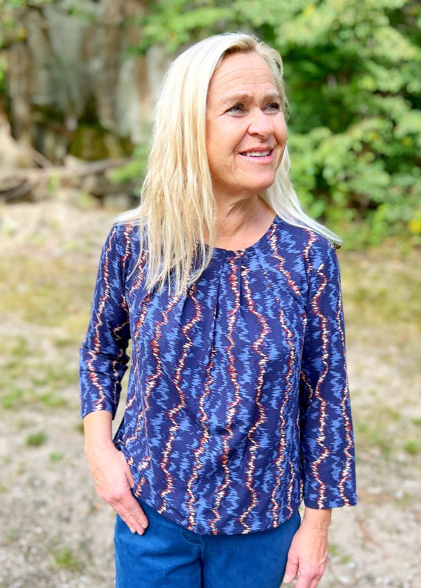 Sissel topp Zidzag blå