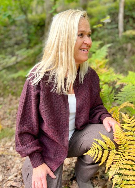 Hovedbilde Marion strikkejakke mahogni