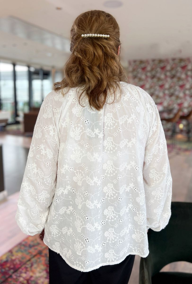 Gry bomull-bluse engelsk blonde