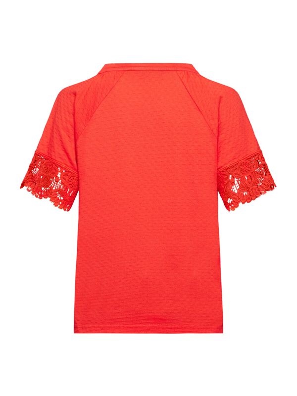 Sølvi bluse-topp poppyred