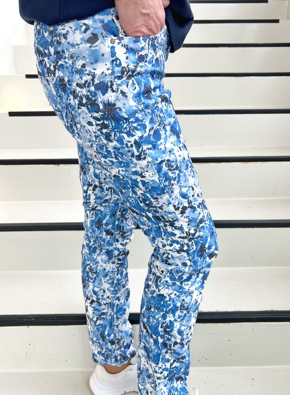 Madelaine sommerbukse blå blomst