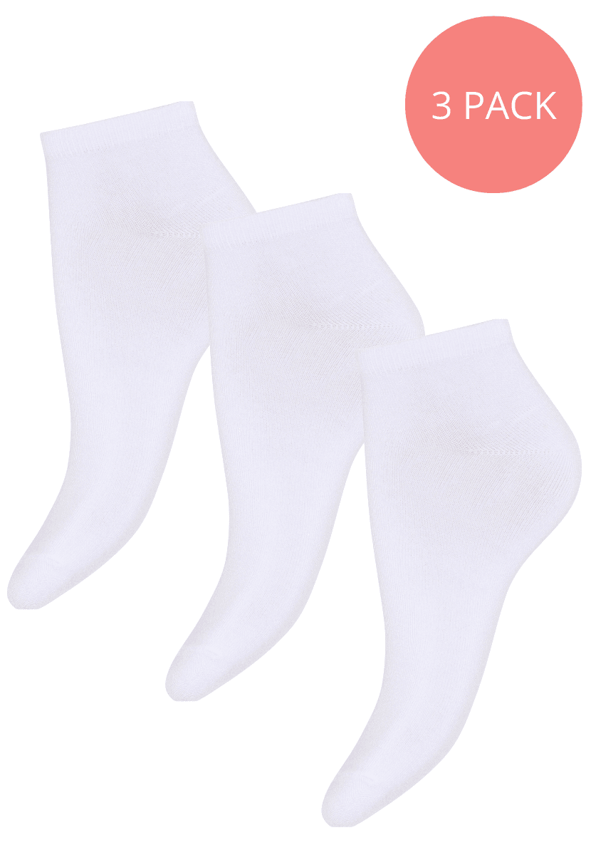 Ankelsokker 3-pack hvit