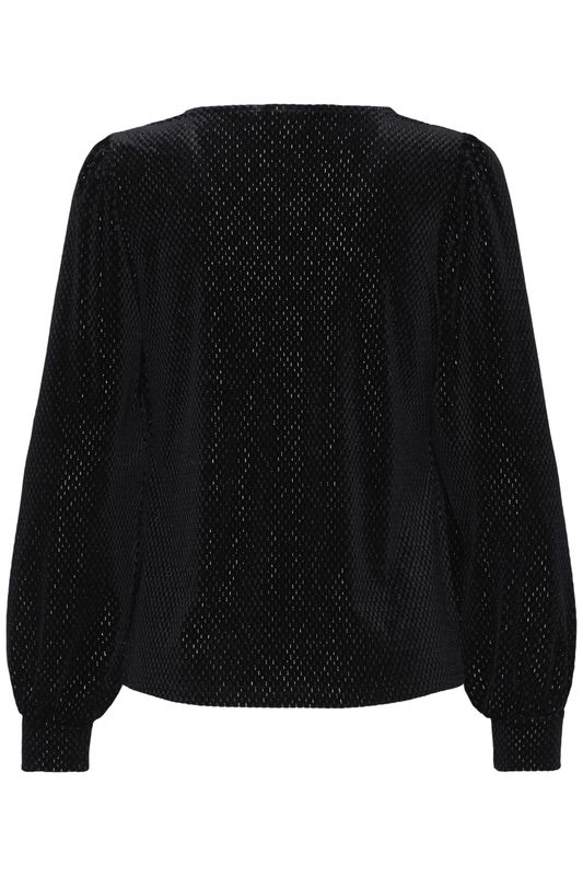 Katti blusetopp svart glitter