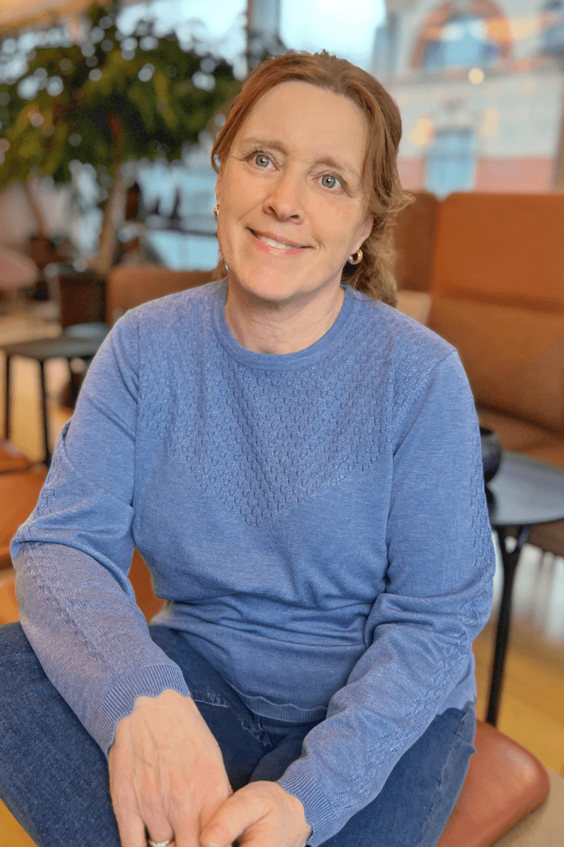 Helga genser blue melange 