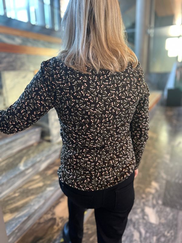 Sara jersey topp svart