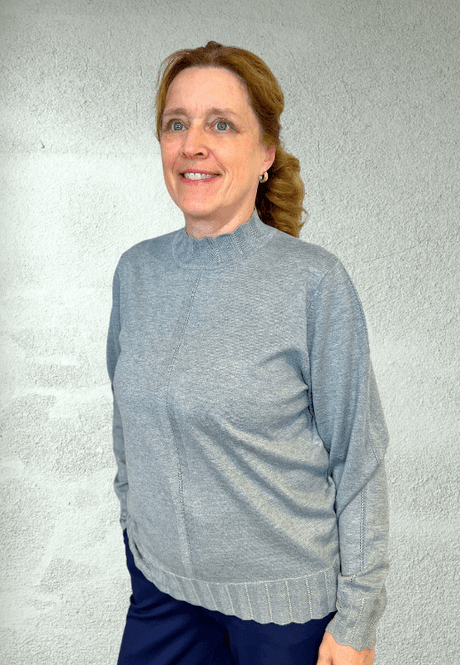 Hovedbilde Kjersti blusegenser gråmelert