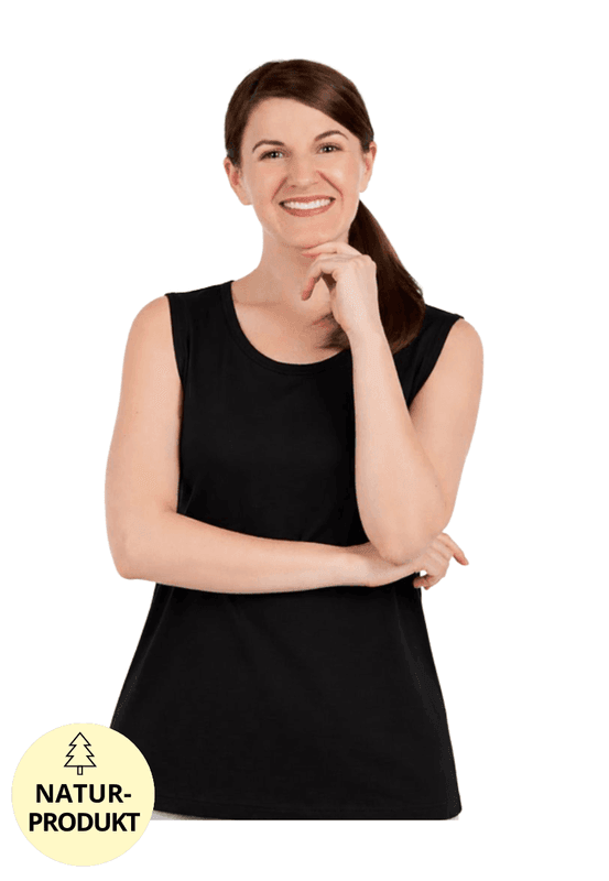Mona basic singlet svart