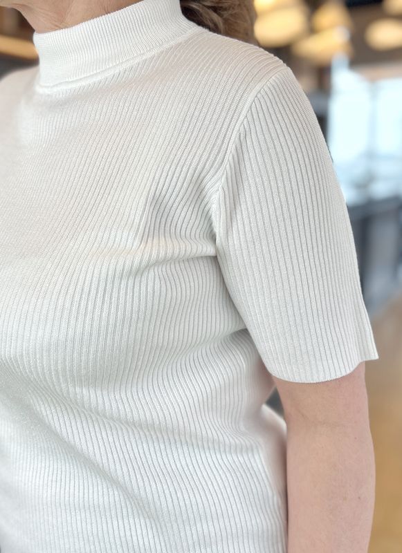 Nina ribb-topp offwhite