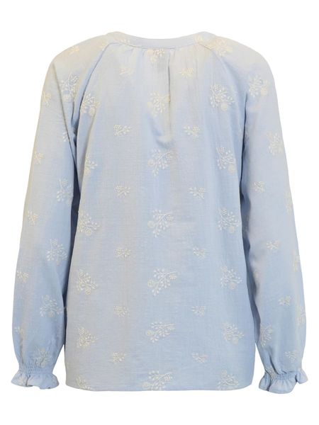 Hovedbilde Tonje bluse lys blå broderi
